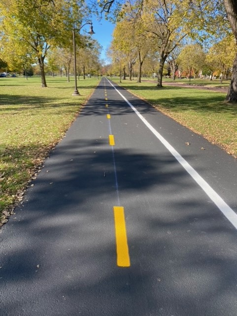 Victory Memorial Drive - re-done striping 