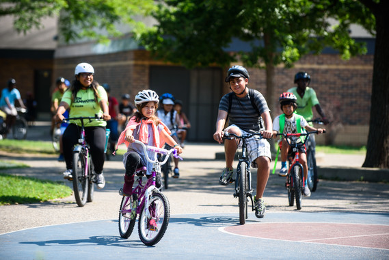 Urban Bike Club at Whittier Park, one of the sites that has eliminated youth registration fees