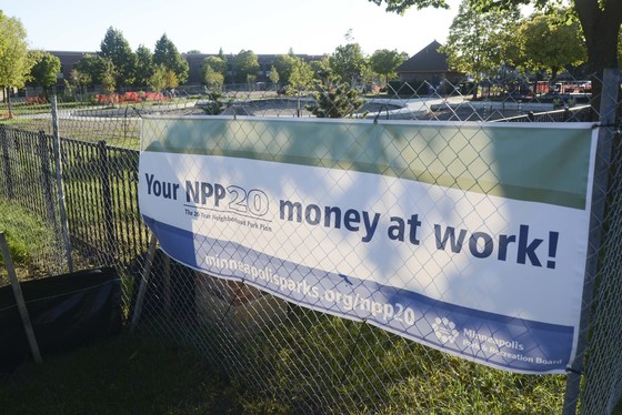 NPP20 banner at Central Gym Park