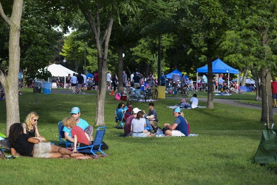 Fourth of July party at Father Hennepin