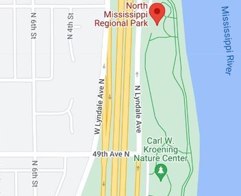 Map - North Mississippi Regional Park and Carl Kroening Nature Center location