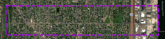 26th Ave Corridor graphic GIS map