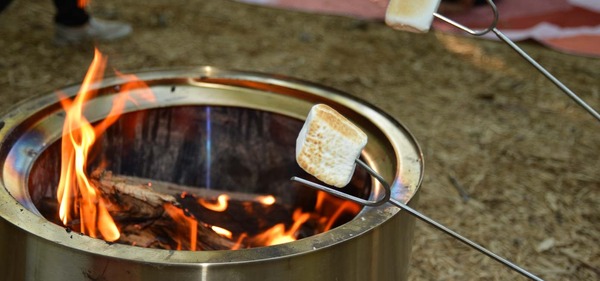 Campfire and roasting marshmallows
