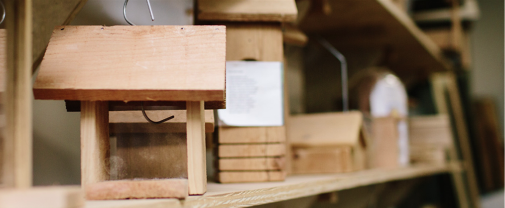 Wooden bird feeder building