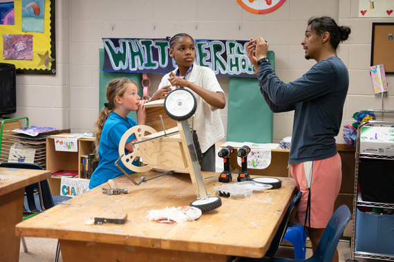 Building a soap box race car at Whittier Recreation Center