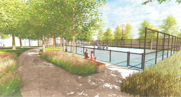 2025 Clinton Field Park futsal court rendering