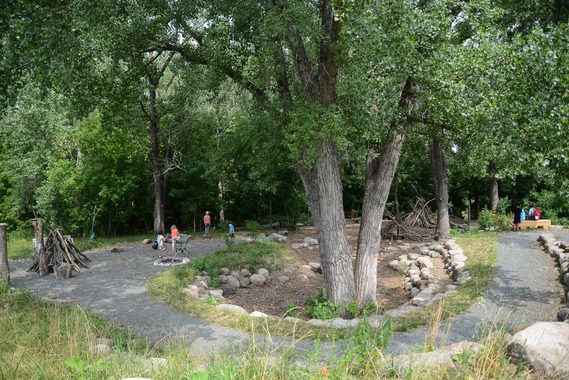 Nature play space at North Mississippi Regional Park