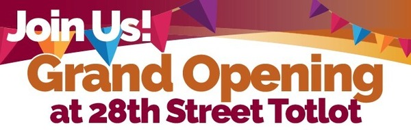 Join Us! Grand Opening at 28th Street Totlot - celebrate the new playground and other park improvements