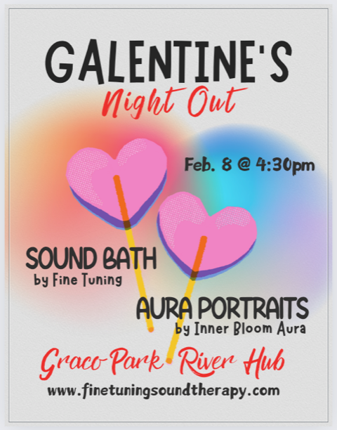 image of hearts promoting galentine's at graco