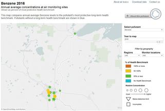 Air toxics monitoring data tool