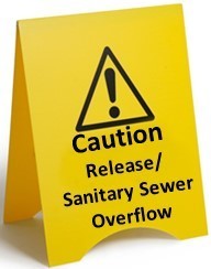 Wastewater release sign