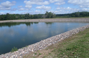 Wastewater treatment ponds at Shafer, MN