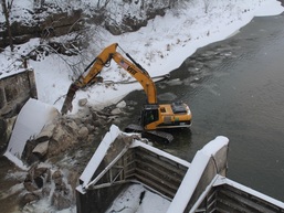 Zumbro River dam removal and restoration at Oronoco