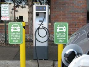 Electric vehicle charging station signs