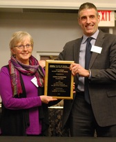 Donna Rasmussen, Fillmore SWCD administrator, accepting BWSR award