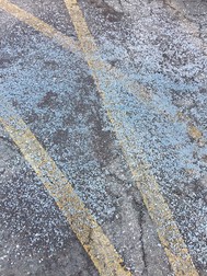 Salt in parking lot