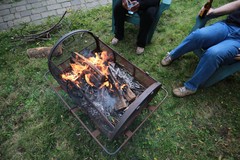 Backyard fire pit
