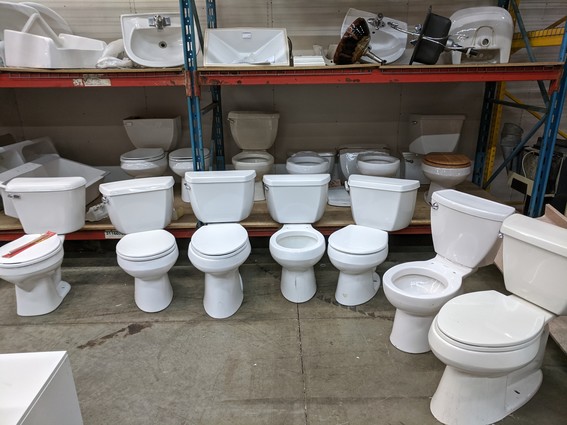 toilets at reuse store