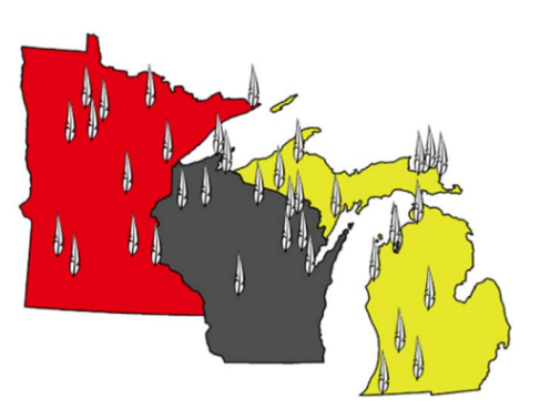 Tribal territories map - MN, WI, MI