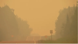 Wildfire haze in Minnesota