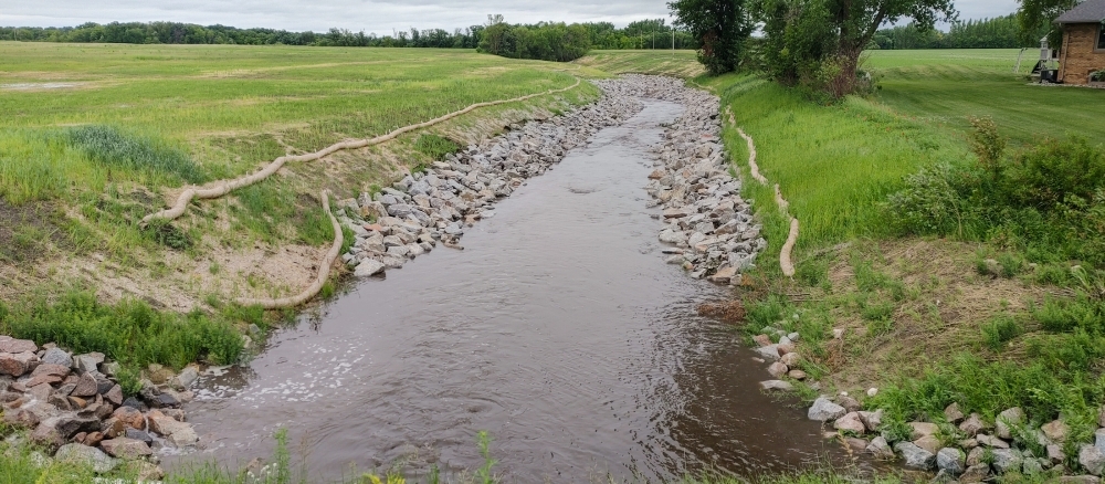 Polk County Ditch 99 Outlet after restoration