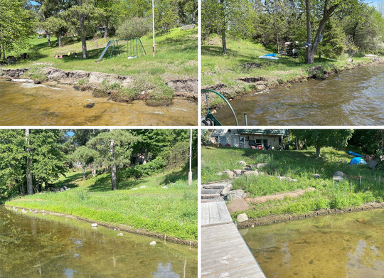 Kathy Wagner shoreline before and after restoration