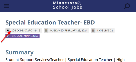 job code example