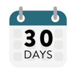 30 Days with Calendar Icon