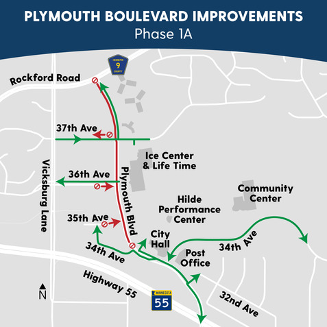 Phase 1A of the Plymouth Boulevard Improvement Project