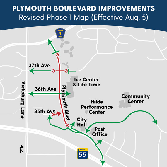 Revised Phase 1 Map - effective Aug. 5