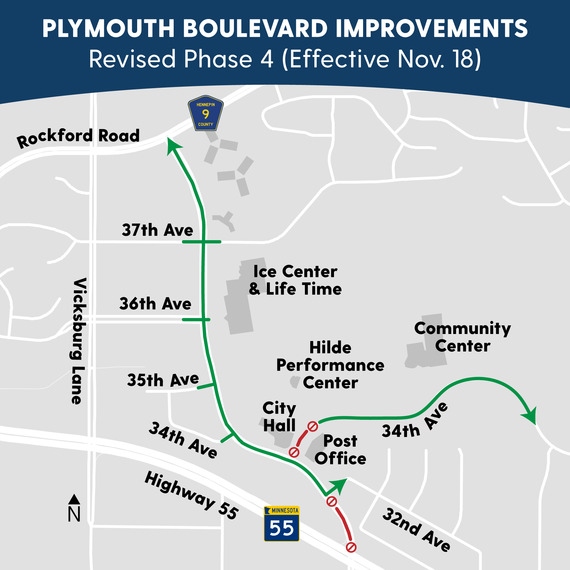 Phase 4 Plymouth Boulevard Construction Effective Nov. 18