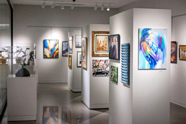 Plymouth Community Center Art Gallery Display for Primavera