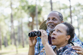 Birdwatching couple