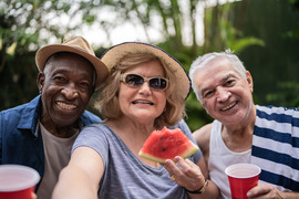 3 Friends smiling together
