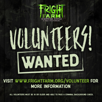 Fright Farm Volunteer graphic