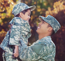 Soldier with child