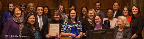 2018 Ramsey County Public Health Awards recognition at a board meeting. 