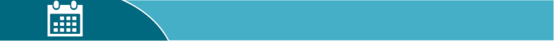 Calendar icon on teal colored divider bar