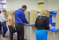 residents voting in election