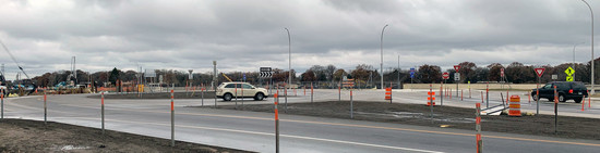 Roundabout at 694/Rice interchange