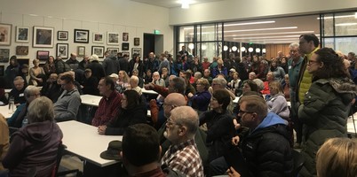 Picture of crowd at meeting on 1/23 