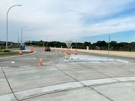 roundabout at 694 and rice street