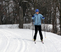 Resident cross country skiing