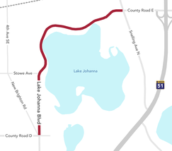 Lake Johanna Blvd trail map