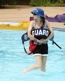 Female lifeguard at Waterworks