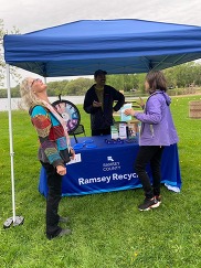 Recycling Ambassador tabling at an event. 