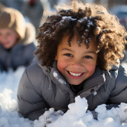 child in the snow