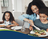 Family eating together