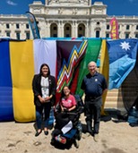 Kelly with Councilmember Nikki Villavicencio and State Rep. Peter Fischer