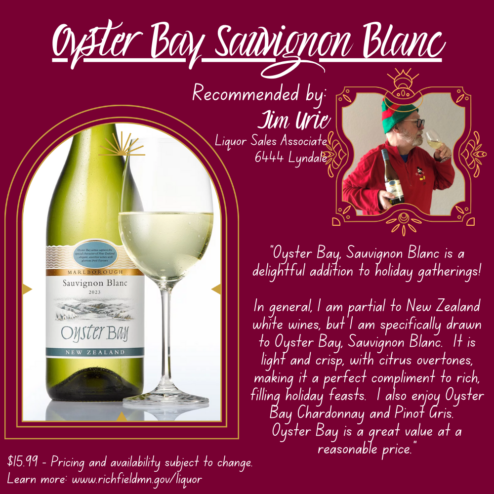 Liquor Holiday Gift Guide - Oyster Bay Sauvignon Blanc 1000px